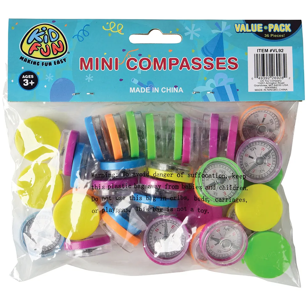 Mini Compasses Educational Toy - 36 Pieces