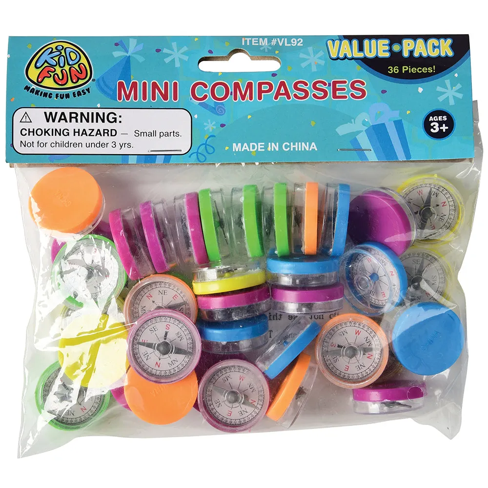 Mini Compasses Educational Toy - 36 Pieces