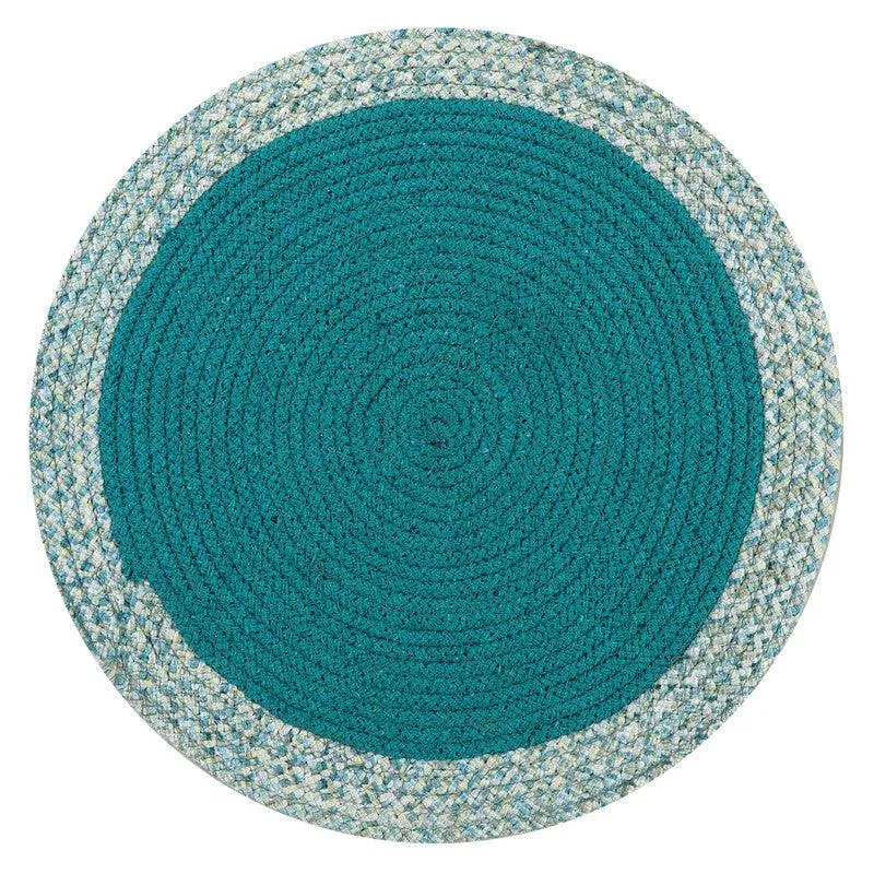 Polyster Round Coaster Set (1 PCS Set) Machine Washable Absorbent Size: 12 inch Diameter