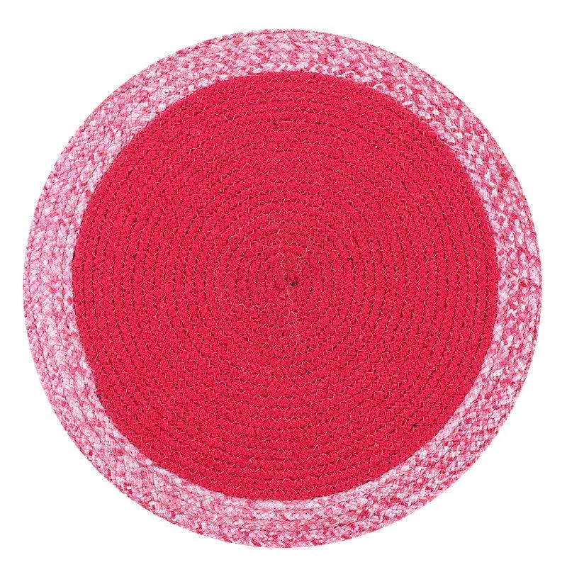 Polyster Round Coaster Set (1 PCS Set) Machine Washable Absorbent Size: 12 inch Diameter