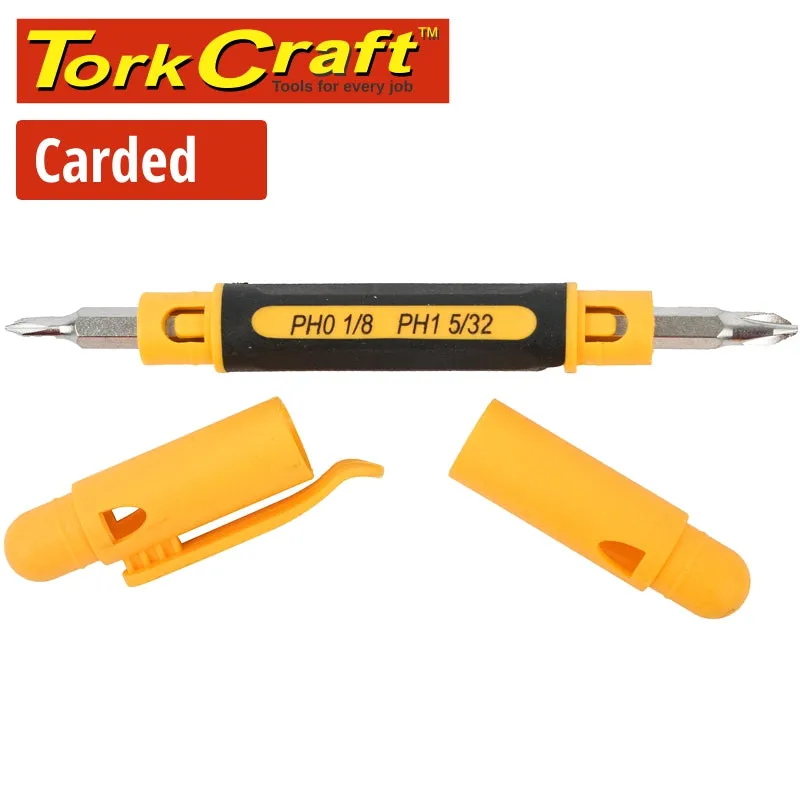 TORK CRAFT SCREWDRIVER POCKET PRECISION 4-IN-1 CARDED KT4001-2