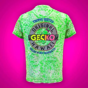 Tropic Tested - 1980's Sponge Paint Neon Green Glow Tee (Limited Edition)