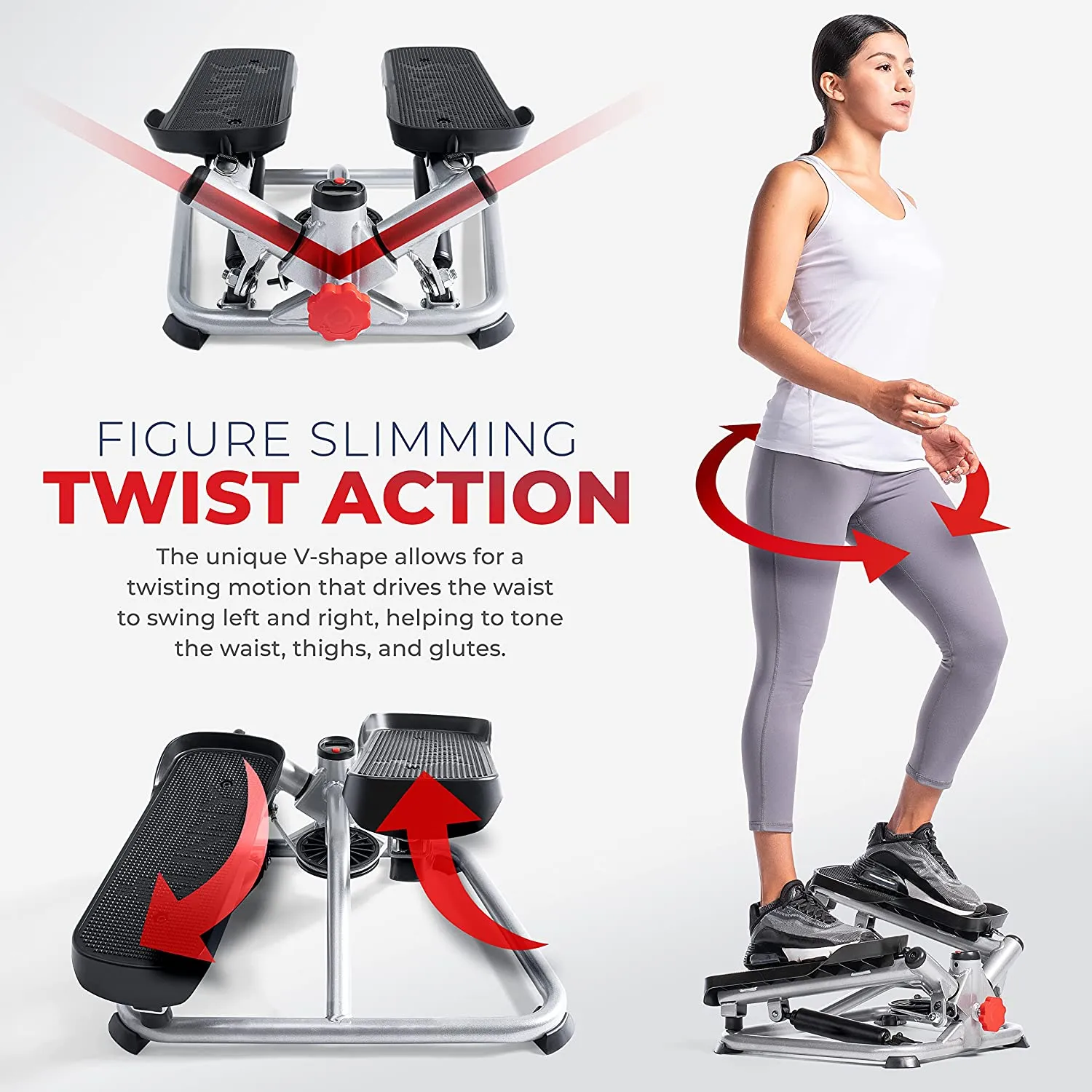 Twist Stepper Machine with Resistance Bands